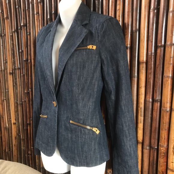 SALE!⚡️A|X Denim Blazer Women’s Size XS - Picture 2 of 8